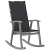 Image de Vidaxl Chaise Ã Bascule Avec Coussins Gris Bois D'acacia Massif
