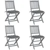 Image de Vidaxl Chaises Pliables D'extÃ©rieur Lot De 4 Et Coussins Bois D'acacia