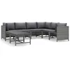 Image de Vidaxl Salon De Jardin 8 Pcs Avec Coussins RÃ©sine TressÃ©e Gris