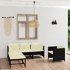 Image de Vidaxl Salon De Jardin 6 Pcs Avec Coussins RÃ©sine TressÃ©e Noir