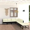 Image de Vidaxl Salon De Jardin 8 Pcs Avec Coussins RÃ©sine TressÃ©e Noir
