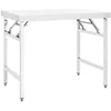Image de vidaXL Table de travail pliable de cuisine 100x60x80 cm Inox