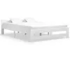 Image de vidaXL Cadre de lit sans matelas blanc bois de pin massif 120x200 cm