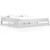 Image de vidaXL Cadre de lit sans matelas blanc bois massif de pin 200x200 cm