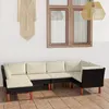 Image de Vidaxl Salon De Jardin 6 Pcs Avec Coussins RÃ©sine TressÃ©e Noir