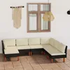 Image de Vidaxl Salon De Jardin 7 Pcs Avec Coussins RÃ©sine TressÃ©e Noir