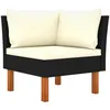 Image de Vidaxl Salon De Jardin 8 Pcs Avec Coussins RÃ©sine TressÃ©e Noir