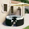 Image de Vidaxl Salon De Jardin 9 Pcs Avec Coussins RÃ©sine TressÃ©e Noir