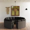 Image de Vidaxl Salon De Jardin 8 Pcs Avec Coussins RÃ©sine TressÃ©e Gris
