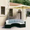 Image de Vidaxl Salon De Jardin 4 Pcs Avec Coussins RÃ©sine TressÃ©e Noir
