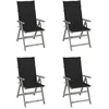 Image de Vidaxl Chaises Inclinables De Jardin 4 Pcs Avec Coussins Bois D'acacia