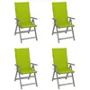 Image de Vidaxl Chaises Inclinables De Jardin 4 Pcs Avec Coussins Bois D'acacia