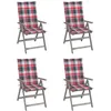 Image de Vidaxl Chaises Inclinables De Jardin 4 Pcs Avec Coussins Bois D'acacia
