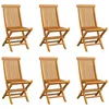 Image de Vidaxl Chaises Pliables De Jardin 6 Pcs Bois De Teck Solide