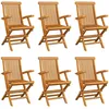 Image de Vidaxl Chaises Pliables De Jardin 6 Pcs Bois De Teck Solide