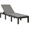 Image de Vidaxl Chaise Longue Avec Coussin Plastique Anthracite