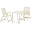 Image de Vidaxl Ensemble De Bistro Pliable 3 Pcs Plastique Blanc