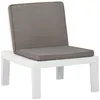 Image de Vidaxl Chaise De Salon De Jardin Avec Coussin Plastique Blanc