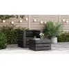 Image de Vidaxl Salon De Jardin Palette 2 Pcs Bois De Pin ImprÃ©gnÃ© De Gris