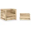Image de Vidaxl Salon De Jardin Palette 2 Pcs Bois De Pin ImprÃ©gnÃ©