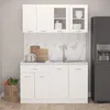 Image de vidaXL Ensemble de meubles de cuisine 4 pcs Blanc Bois d'ingÃ©nierie