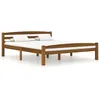 Image de vidaXL Cadre de lit sans matelas marron miel pin massif 160x200 cm