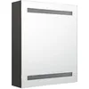 Image de vidaXL Armoire de salle de bain Ã  miroir LED anthracite 50x14x60 cm