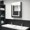 Image de vidaXL Armoire de salle de bain Ã  miroir Ã  LED Blanc et chÃªne