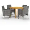 Image de Vidaxl Ensemble De Salle Ã Manger De Jardin 5 Pcs Gris