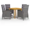 Image de Vidaxl Ensemble De Salle Ã Manger De Jardin 5 Pcs Gris