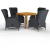Image de Vidaxl Ensemble De Salle Ã Manger De Jardin 5 Pcs Gris FoncÃ©