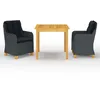 Image de Vidaxl Ensemble De Salle Ã Manger De Jardin 3 Pcs Gris FoncÃ©