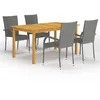 Image de Vidaxl Ensemble De Salle Ã Manger De Jardin 5 Pcs Gris