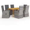 Image de Vidaxl Ensemble De Salle Ã Manger De Jardin 7 Pcs Gris