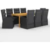 Image de Vidaxl Ensemble De Salle Ã Manger De Jardin 9 Pcs Noir