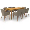 Image de Vidaxl Ensemble De Salle Ã Manger De Jardin 9 Pcs Marron