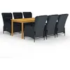 Image de Vidaxl Ensemble De Salle Ã Manger De Jardin 7 Pcs Gris FoncÃ©