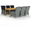 Image de Vidaxl Ensemble De Salle Ã Manger De Jardin 7 Pcs Gris Clair