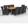 Image de Vidaxl Ensemble De Salle Ã Manger De Jardin 9 Pcs Gris FoncÃ©