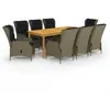 Image de Vidaxl Ensemble De Salle Ã Manger De Jardin 9 Pcs Marron
