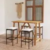 Image de Vidaxl Ensemble De Bar De Jardin Avec Coussins 5 Pcs Marron