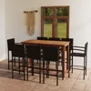 Image de Vidaxl Ensemble De Bar De Jardin 9 Pcs Marron