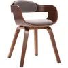 Image de Vidaxl Chaise De Salle Ã Manger Taupe Bois CourbÃ© Et Similicuir
