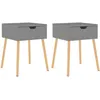 Image de vidaXL Tables de chevet 2 pcs Gris 40x40x56 cm AgglomÃ©rÃ©