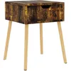 Image de Vidaxl Table De Chevet ChÃªne FumÃ© 40x40x56 Cm AgglomÃ©rÃ©