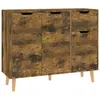 Image de Vidaxl Buffet ChÃªne FumÃ© 90x30x72 Cm AgglomÃ©rÃ©