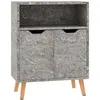 Image de vidaXL Buffet Gris bÃ©ton 60x30x72 cm AgglomÃ©rÃ©