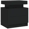 Image de vidaXL Table de chevet Noir 45x35x52 cm AgglomÃ©rÃ©