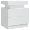 Image de Vidaxl Table De Chevet Blanc Brillant 45x35x52 Cm AgglomÃ©rÃ©