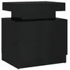 Image de vidaXL Table de chevet Noir brillant 45x35x52 cm AgglomÃ©rÃ©